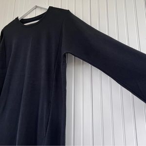 MUJI midi sheath midi dress black set-in pockets. Elevated style, great brand!